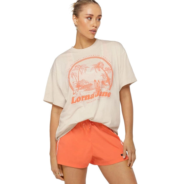 Lorna Jane Tropicana Oversized Tee - Oyster