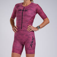 ZOOT Women's LTD Tri Full Zip Racesuit - DIGI CAMO