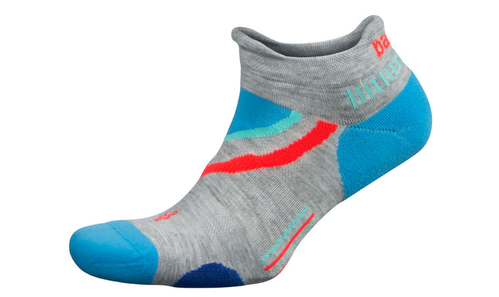 Balega Ultra Glide No Show Socks - Mid Grey/Etheral Blue