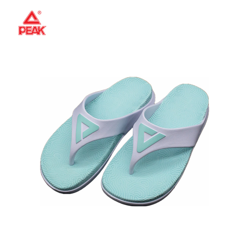 PEAK Women's Taichi Flip Flops - White/Ice Blue