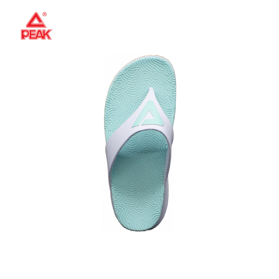 PEAK Women's Taichi Flip Flops - White/Ice Blue
