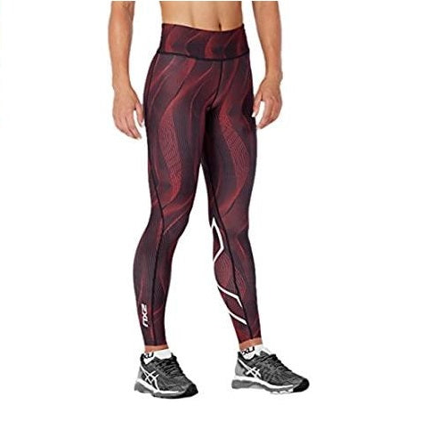 2XU Women's Mid-Rise Print Compression Tight-WA4628B (TMC/WHT)