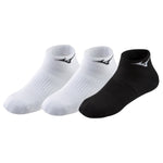 Mizuno Mid Training 3P Socks - White/White/Black
