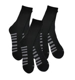 SOFSOLE Men's Running Anti-Friction Crew Socks 3pairs - Black/MGH