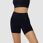 Lorna Jane Eco Zip Pocket Stomach Support 16cm Bike Short - French Navy