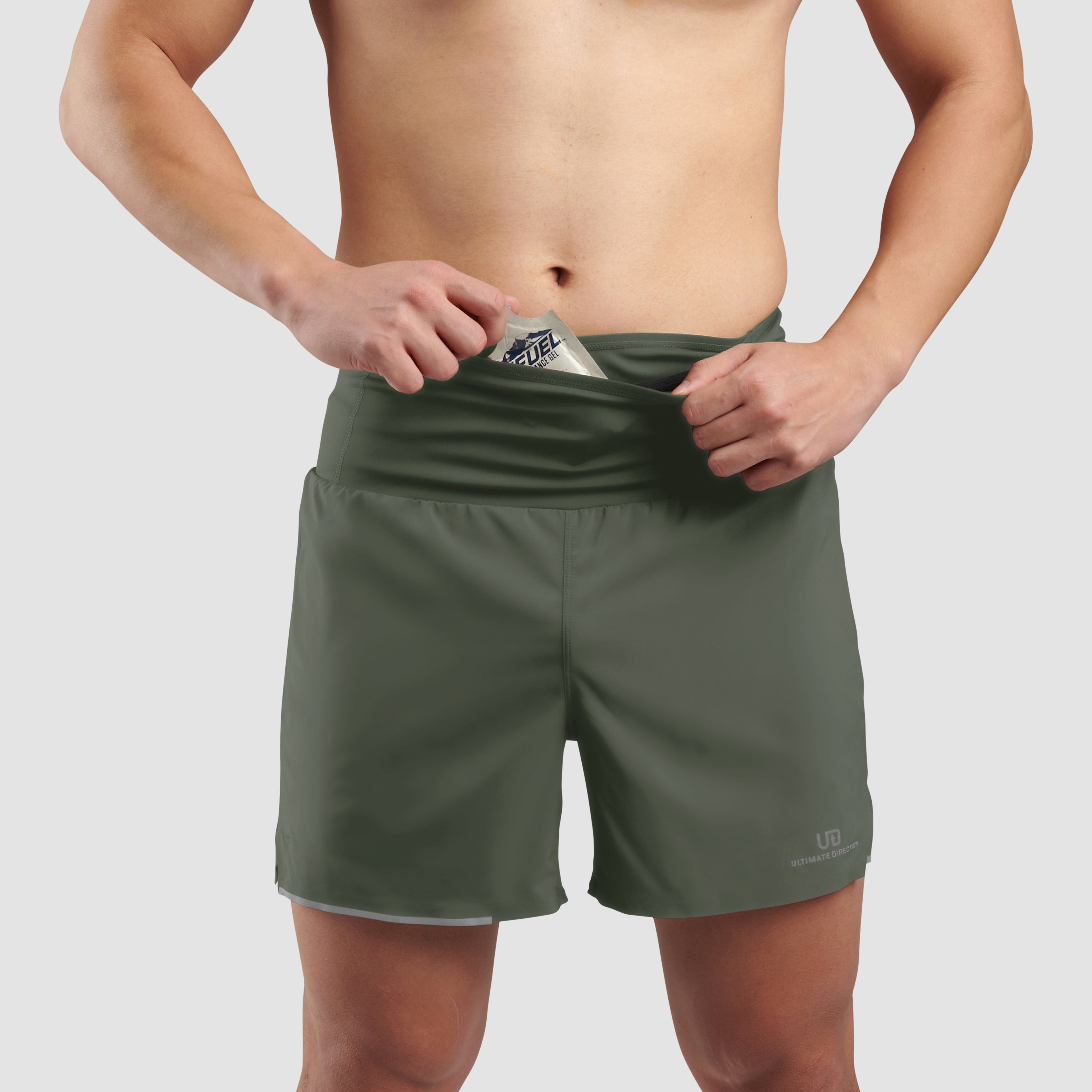 Ultimate Direction Men's Velum Short 5" - Dark Camo Green