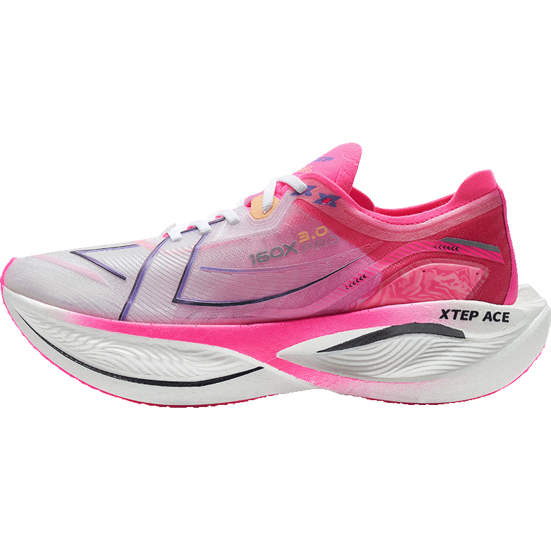 Xtep Women's 160X3.0 Pro - Sail White/Fluorescent Charm Red