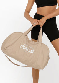 Lorna Jane Original Activewear Canvas Duffle Bag - Off White