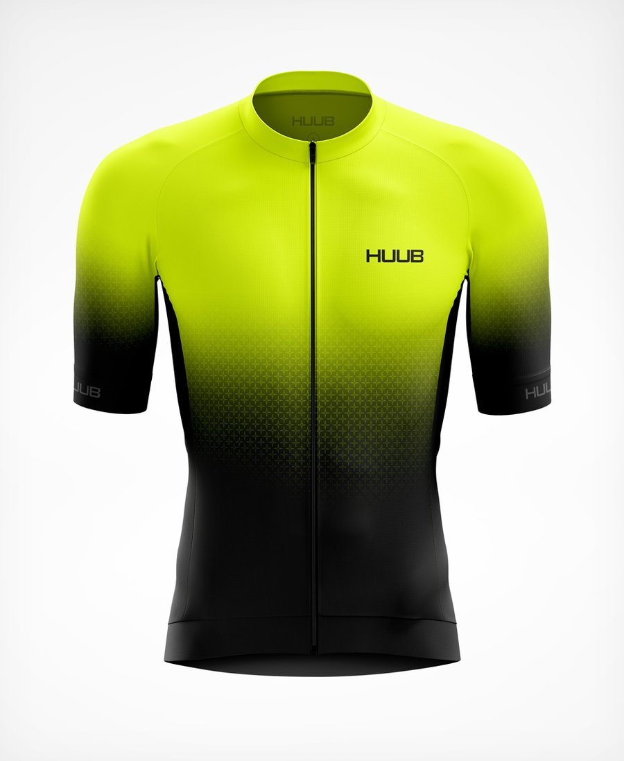 Huub Men s Core 3 Short Sleeve Jersey Black Fluo Yellow