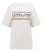 Lorna Jane Retro Feeling Relaxed Tee - Dark Ivory