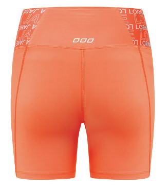 Lorna Jane Superior Phone Pocket Bike Short - Sunset Orange