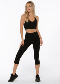 Lorna Jane Lotus No Chafe 7/8 Leggings - Black