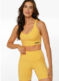 Lorna Jane Go The Distance Sports Bra - Dandelion