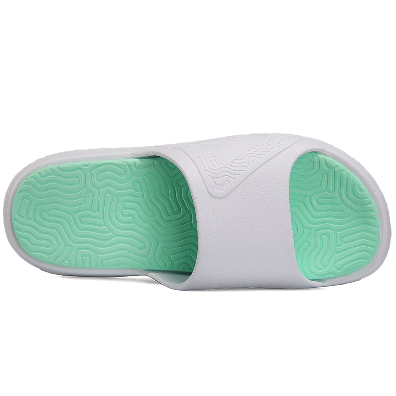 PEAK Unisex Slipper Taichi Slides 1.0 - White/Light Green