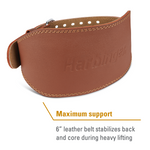 Harbinger Unisex Padded Leather Belt 6''- Brown