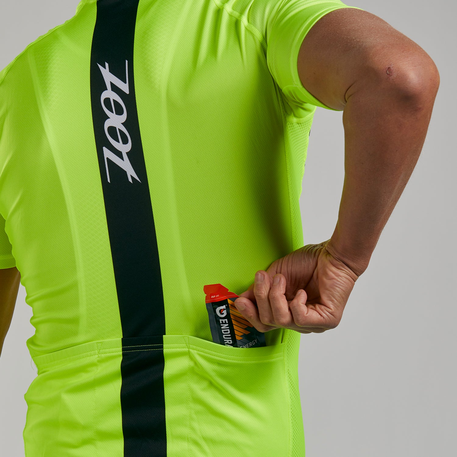 ZOOT MEN'S CYCLE CORE JERSEY - SAFETY YELLOW
