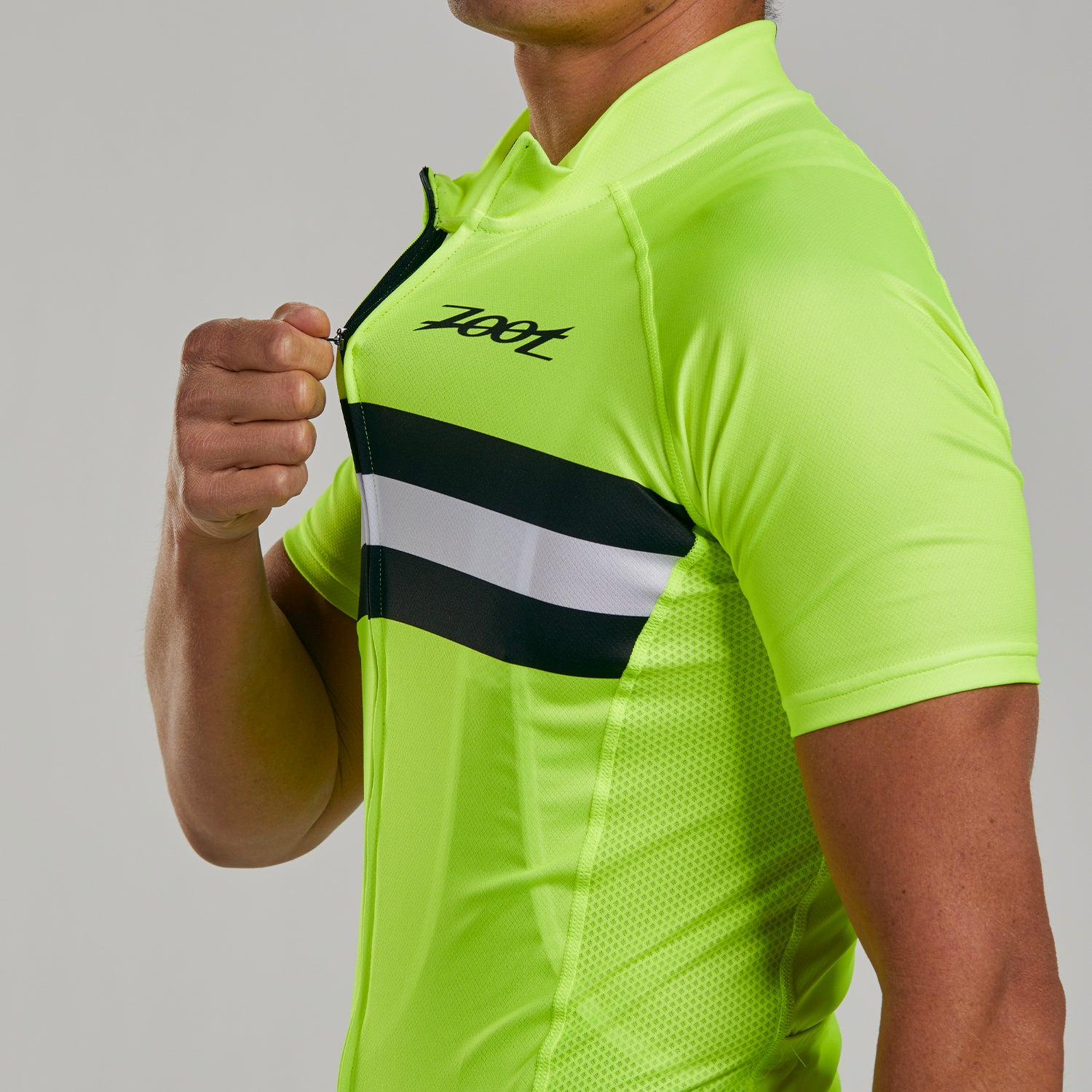ZOOT MEN'S CYCLE CORE JERSEY - SAFETY YELLOW
