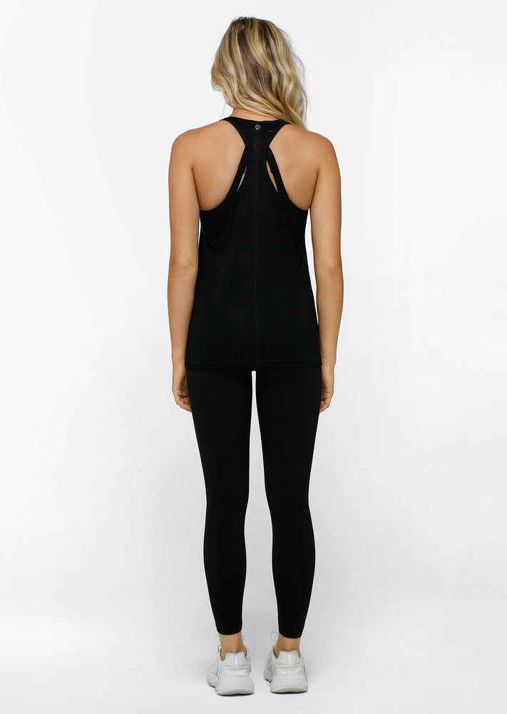 Lorna Jane Slouchy Gym Tank - Black