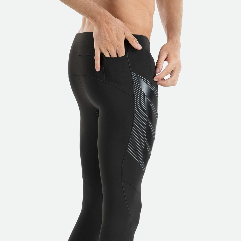AONIJIE FM5120 Men Sports Compression Pants Lightweight Tight Running Pants  Moisture Absorption Wear-resistant Non-slip