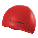 Aqua Sphere Plain Silicone Cap - Red/Black