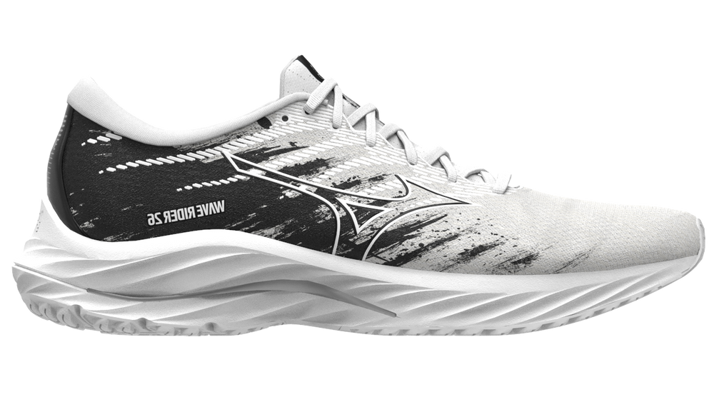 Mizuno Men's Wave Rider 26 - White/White/Black