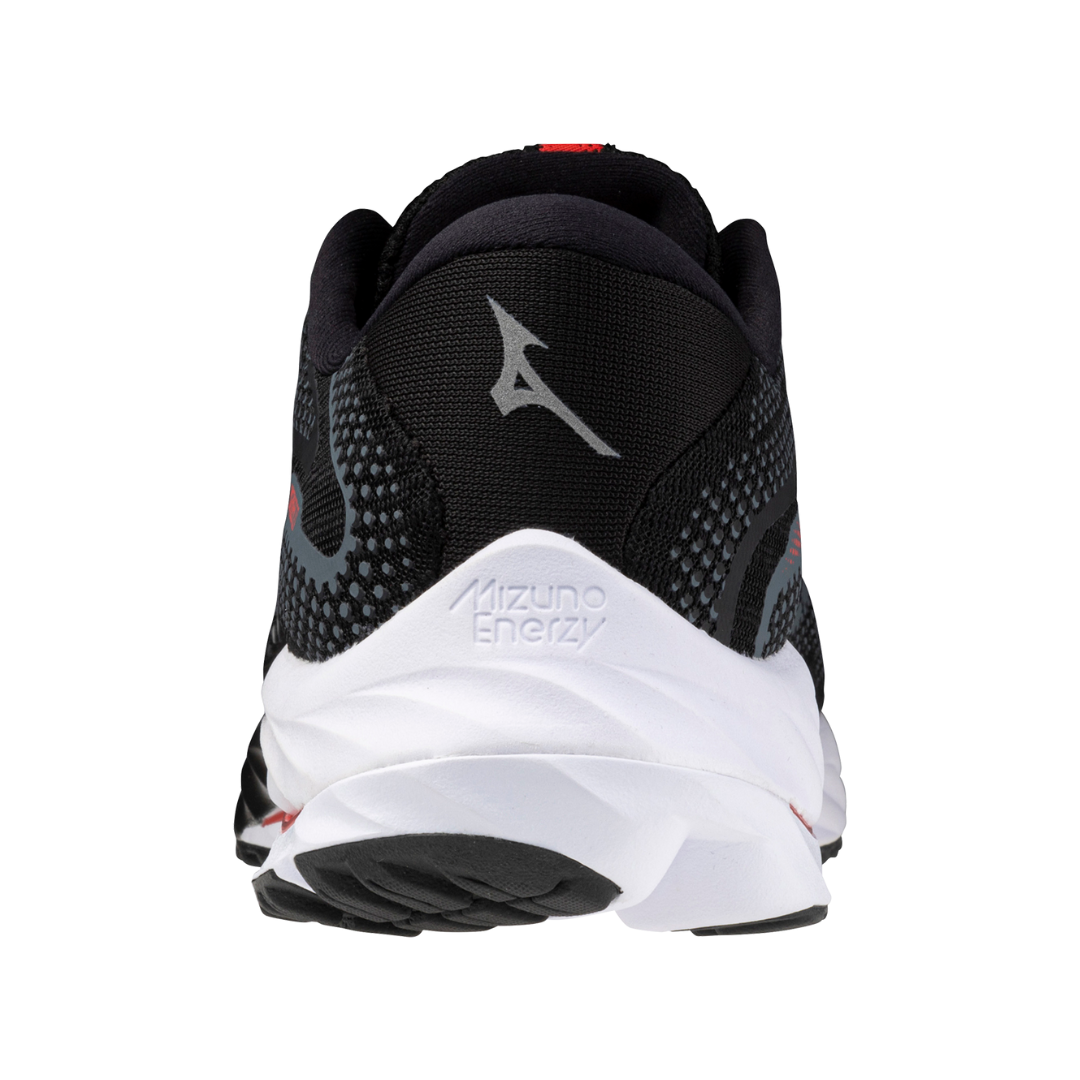 Mizuno Men's Wave Rider 27 2E - Black/Nickel/Cayenne