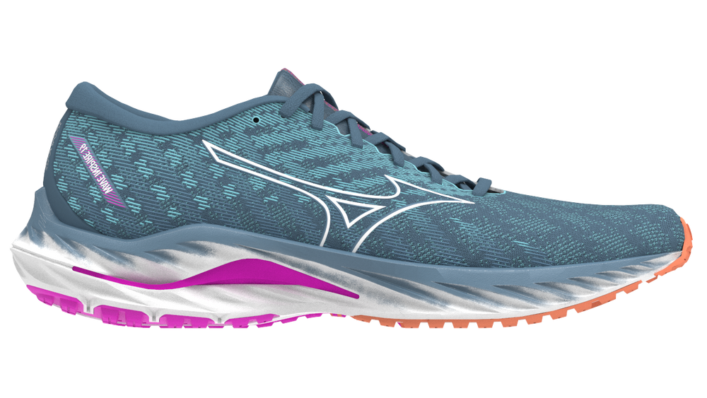 Mizuno Women s Wave Inspire 19 D Provincial Blue White 807 C