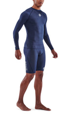 SKINS Men's Compression Long Sleeve Tops 1-Series - Navy Blue