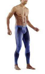 Skins Men's Compression Long Tights 3-Series - Dot Fade Blue