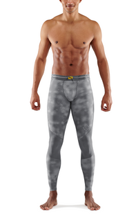 Skins Men's Compression Long Tights 3-Series - Camo Lt. Grey