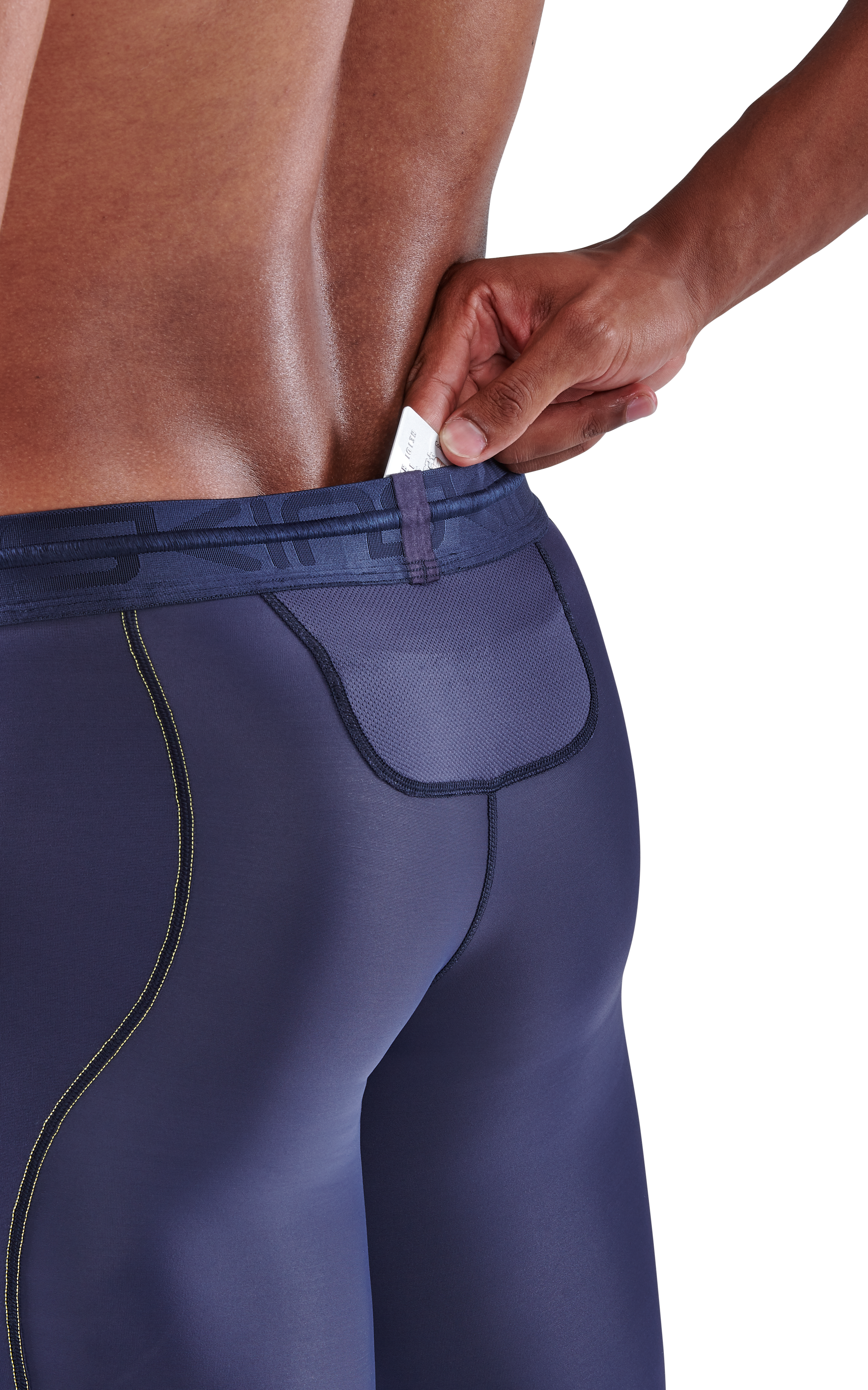 Skins Men's Compression Long Tights 3-Series - Navy Blue