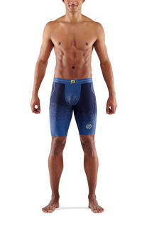 SKINS Men's Compression Half Tights 3-Series - Dot Fade Blue