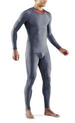 Skins Men's Compression Long Sleeve Tops 3-Series - Charcoal