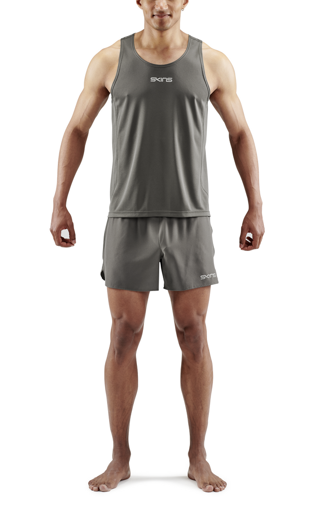 SKINS Men's Activewear Singlet 3-Series - Charcoal