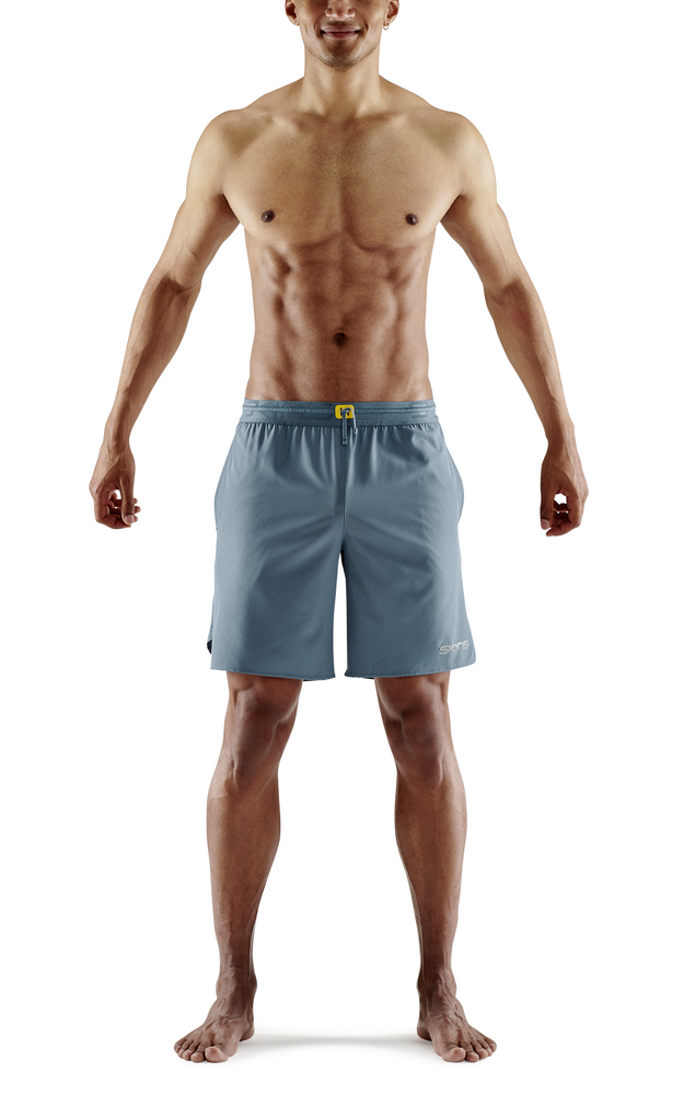 SKINS Men's Activewear X-Fit Shorts 3-Series - Blue Grey