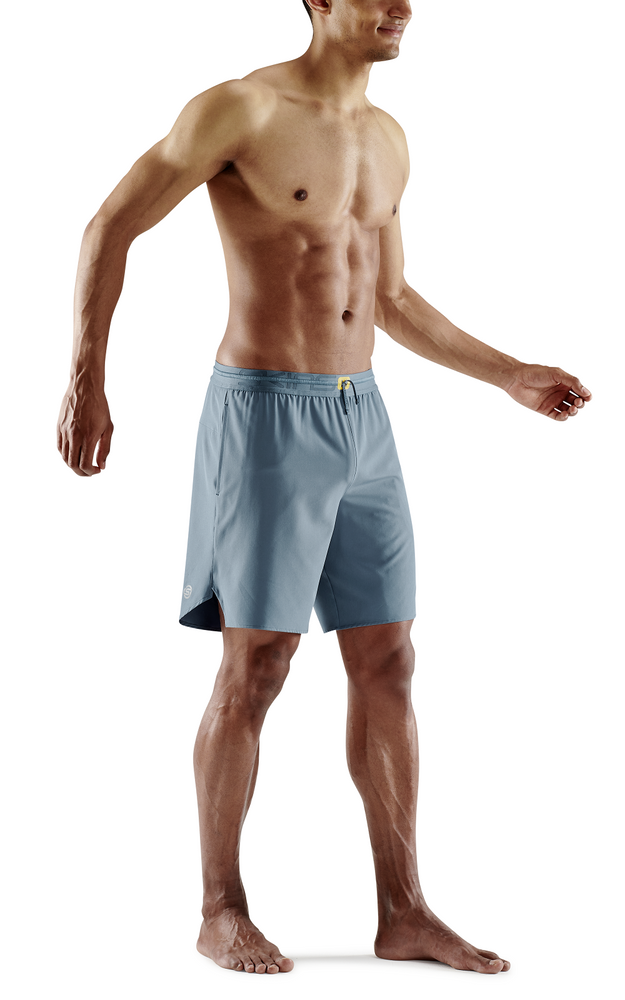 SKINS Men's Activewear X-Fit Shorts 3-Series - Blue Grey