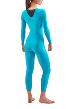 Skins Women's Compression Long Sleeve Tops 3-Series - Cyan