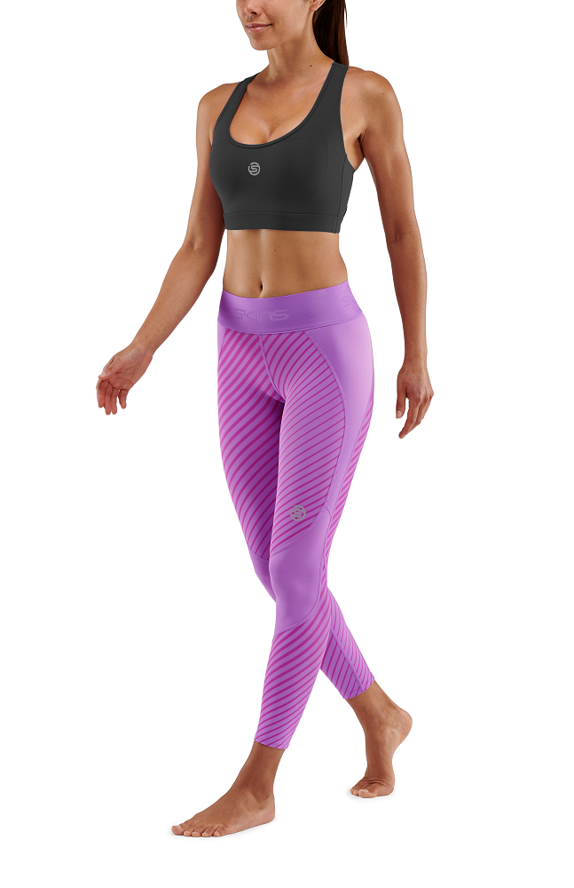 SKINS Women's Compression 7/8 Tights 3-Series - Linear Hot Pink