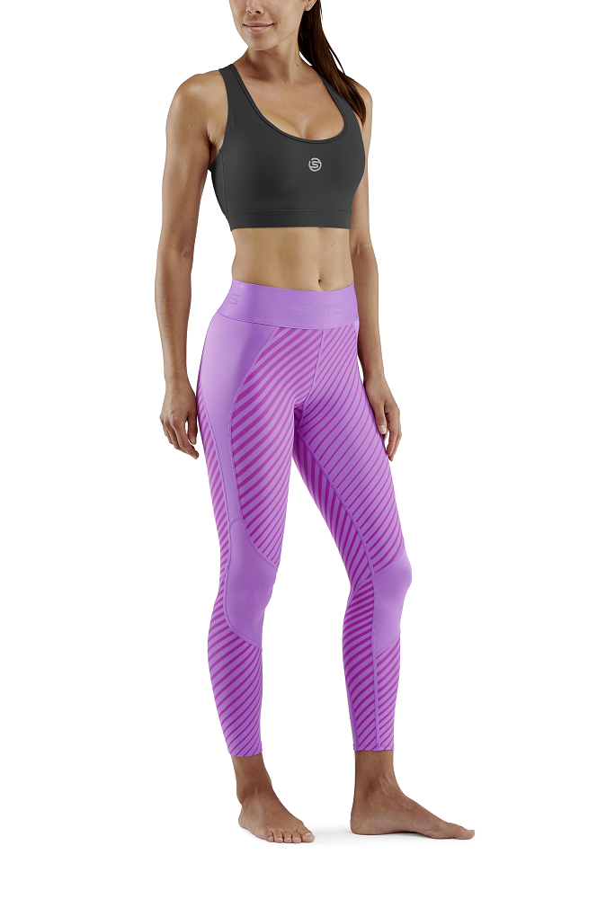 SKINS Women's Compression 7/8 Tights 3-Series - Linear Hot Pink
