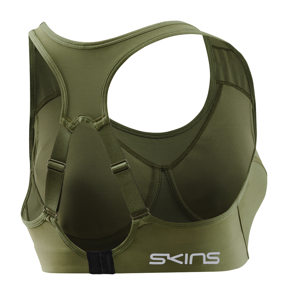 SKINS Women's Activewear Hi-Impact Bra 3-Series - Khaki