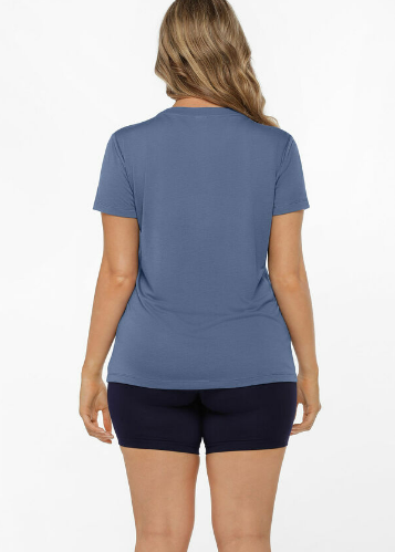 Lorna Jane Lotus T-Shirt - Misty Blue