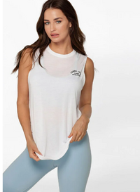 Lorna Jane Lotus Muscle Tank - White