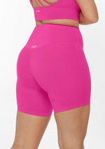 Lorna Jane Lotus No Chafe 16cm Bike Short - Bright Pink