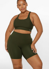 Lorna Jane Compress & Compact Sports Bra - Luxury Green