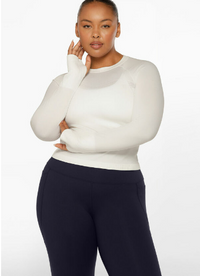 Lorna Jane Energised Seamless Long Sleeve Top - Porcelain
