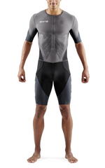 Skins Men's TRI Elite S/S Tri Suit - Charcoal/Carbon
