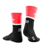 CEP Women's The Run Socks Mid-Cut V4 - Pink/Black