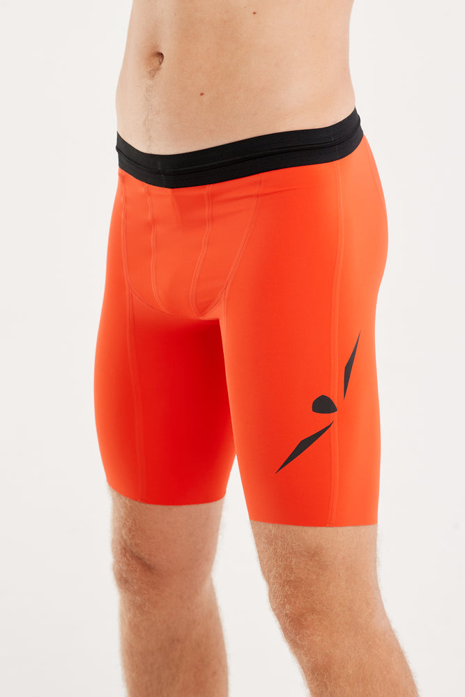 Uglow Men's Short Tight Muscle Support - Tangerine
