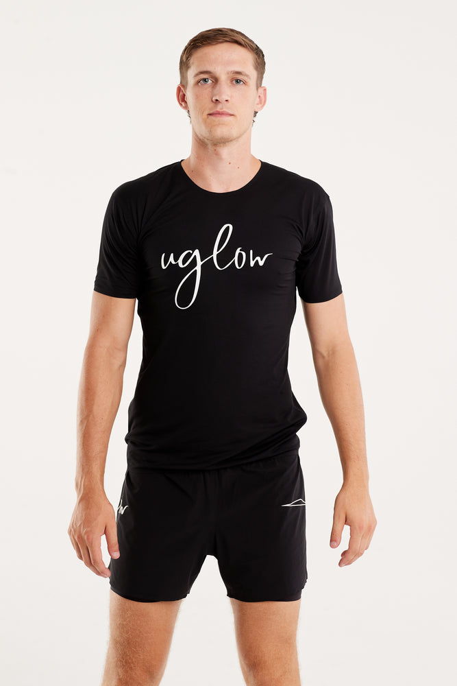 Uglow Men's Tee Super Light Recycle poly dyed - Black