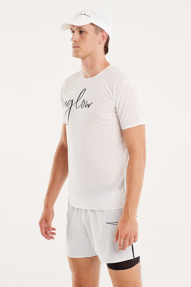 Uglow Men's Tee Super Light Recycle poly dyed - White